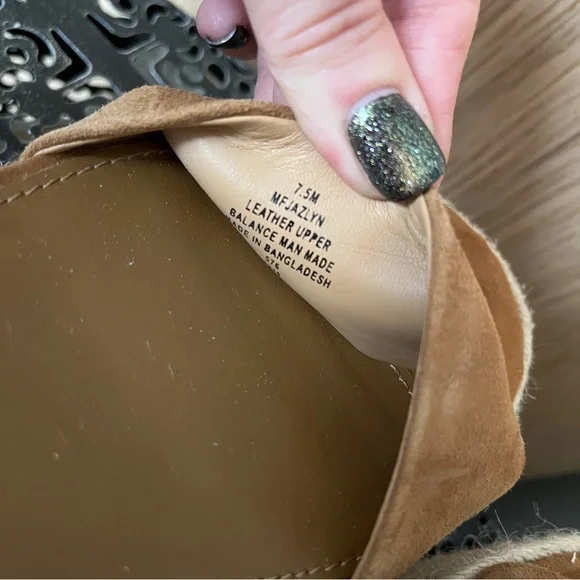 MARC FISHER Brown Suede Studded Platform Espadrilles - Picture 5 of 5